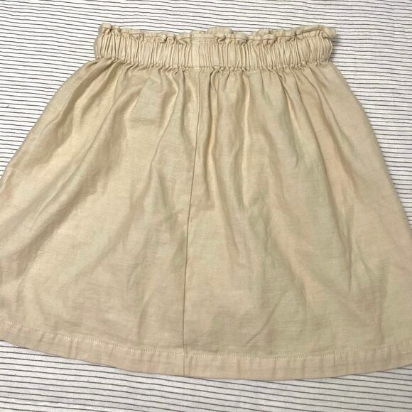 NWOT J. Crew Womens Tie Waist Pull On Mini Skirt Size XS Beach Preppy Neutral - Picture 3 of 9